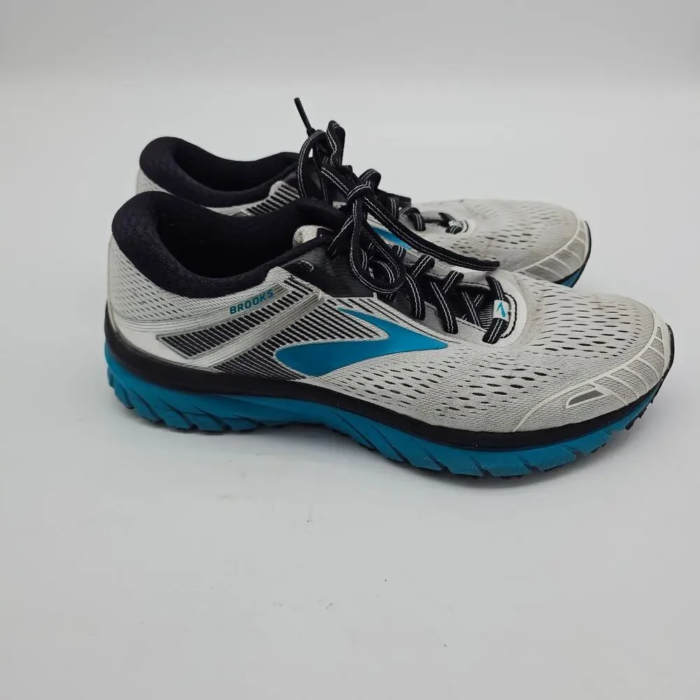 Brooks Adrenaline GTS 18 Womens 10 Running Shoe‎ White/Teal Black Trainer